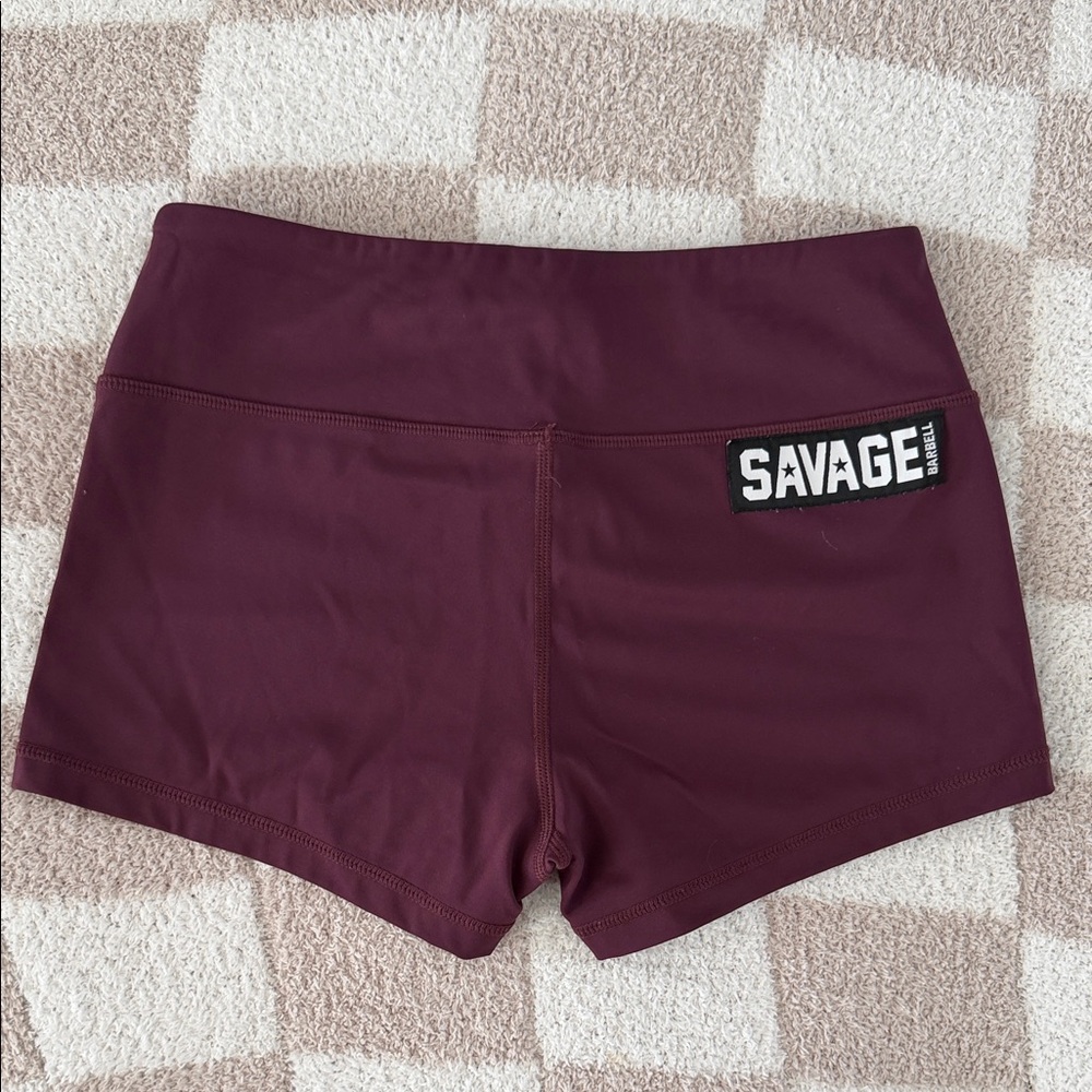 Savage Barbell Plum Shorts